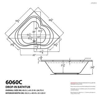 Universal Tubs Beryl 5 ft. Acrylic Corner Drop-in Whirlpool Bathtub in White HD6060CWR