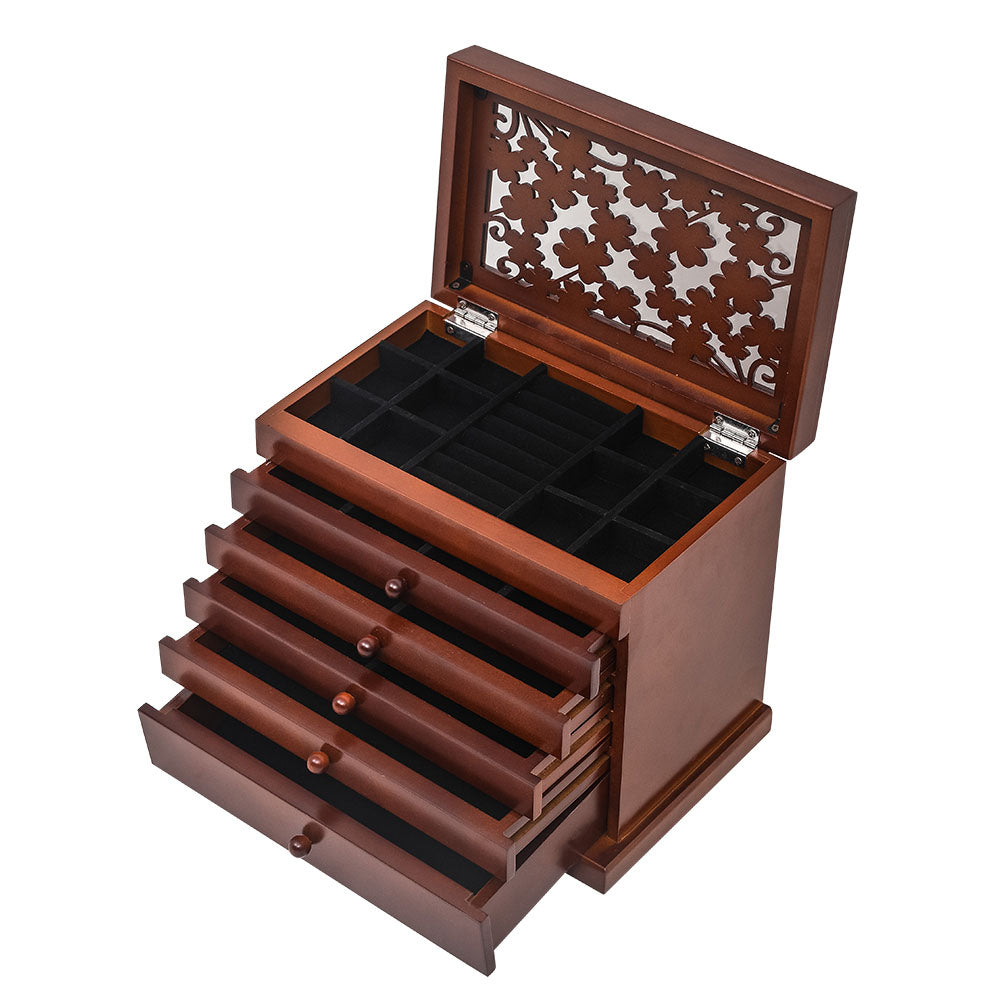 Yescom Jewelry Box Organizer 6-Tier 5-Drawer MDF Wood