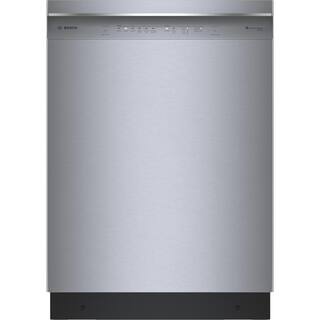 Bosch 300 Series 24 in. Stainless Steel Front Control Tall Tub Dishwasher with Stainless Steel Tub and 3rd Rack SHE53C85N