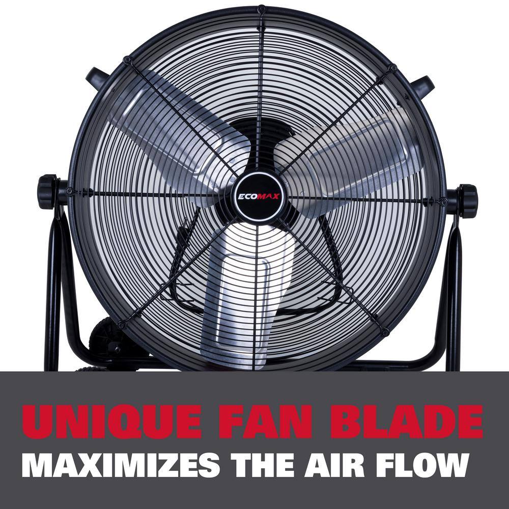 ECOMAX 24 in. 3 Fan Speeds Drum Fan DF0203