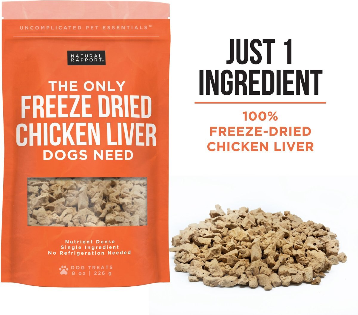 Natural Rapport The Only Freeze Dried Chicken Liver Dog Treats