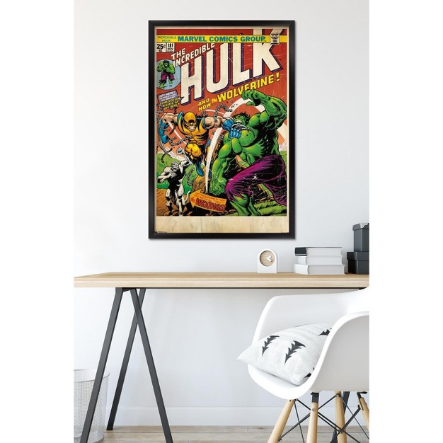 Trends International 24x36 Marvel Comics Wolverine Cover Framed Wall Poster Prints