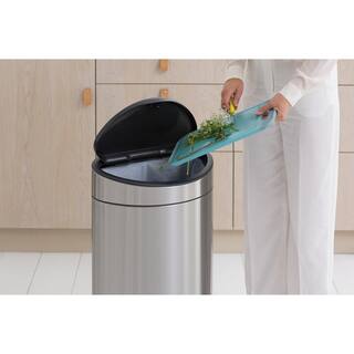 Brabantia 10.6 Gal. (40L) Matte Steel Fingerprint Proof Touch Top Trash Can 114809