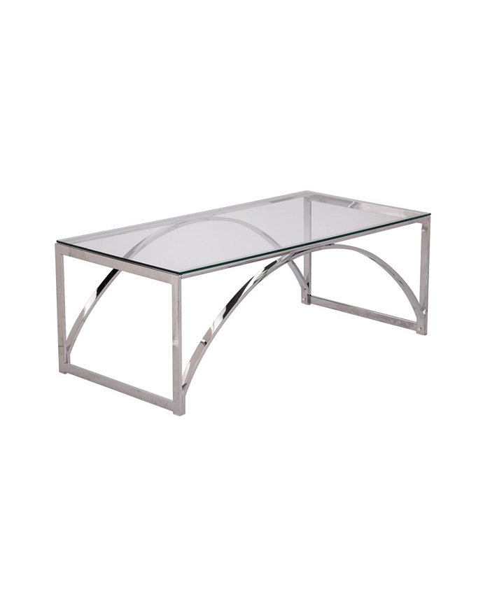 Southern Enterprises Arabelle Glass Top Cocktail Table