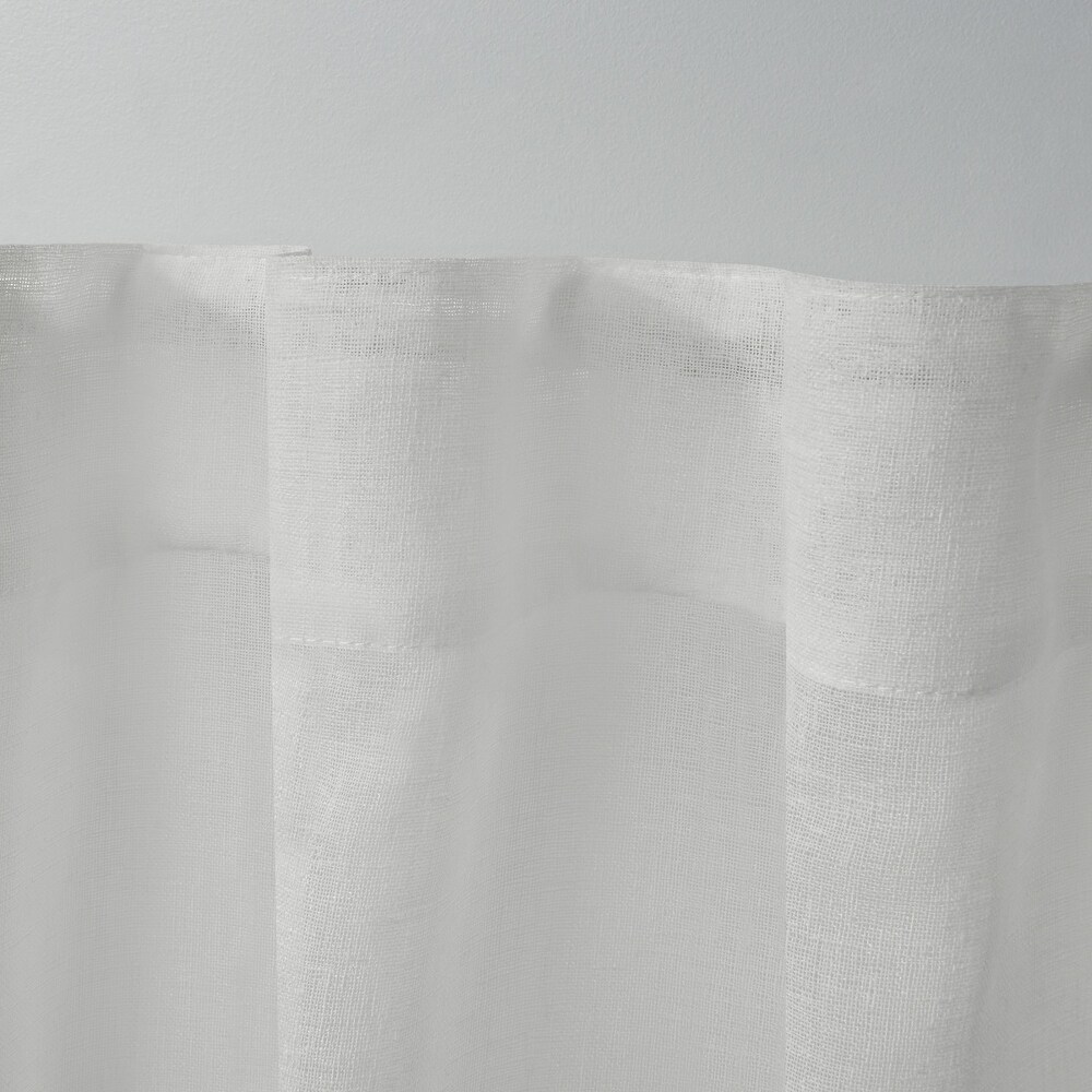 ATI Home Belgian Sheer Hidden Tab Top Curtain Panel Pair