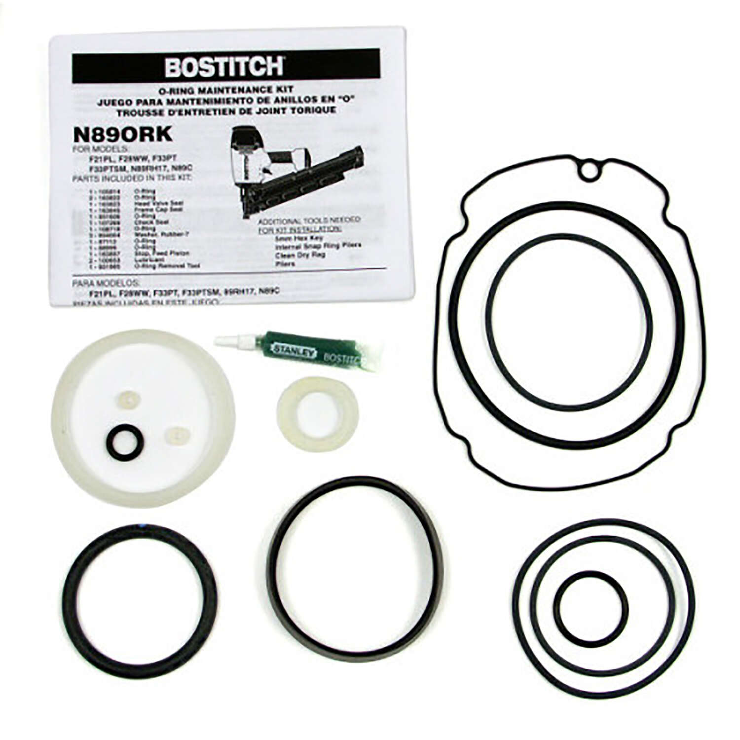 Bostitch O-Ring Repair Kit For F21， F28， F33 and N89C Nailers 1 pk