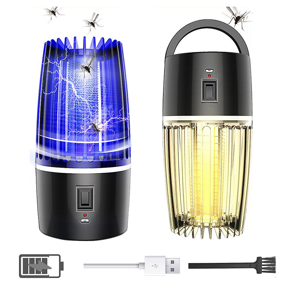 Uv Electric Usb Rechargeable 2-in-1 Mosquito Trap Zapper Lamp Night Light With 4000mah Battery