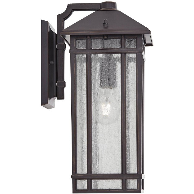 Kathy Ireland Sierra Craftsman 16 1 2 quot h Outdoor Wall Light Set Of 2