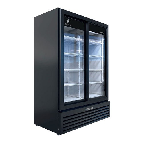 Beverage-Air MT53-1-SD Beverage Air Marketeer Refrigerated Reach-In Merchandiser， 2 Door， Black Finish