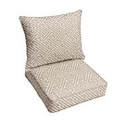 Sorra Home Corded Indoor Outdoor 27 in. x 23 in. Pillow and Deep Seated Cushion 2-piece Set