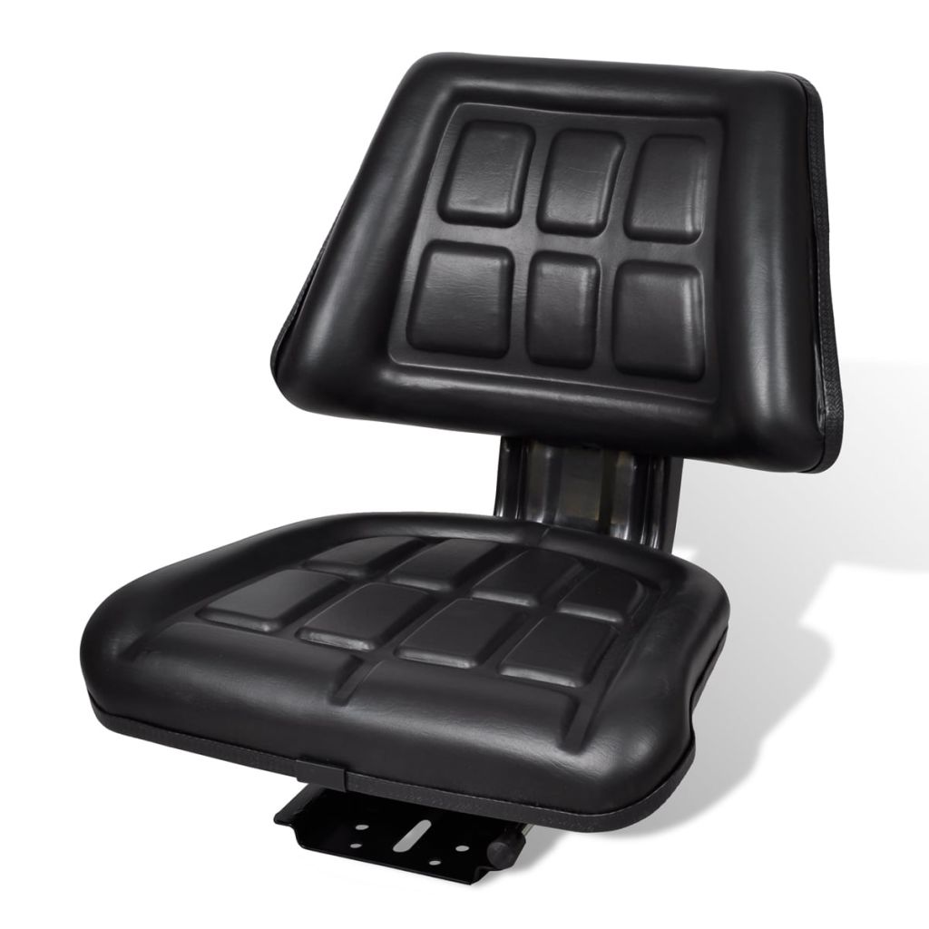 Abody Tractor Seat with Backrest Black