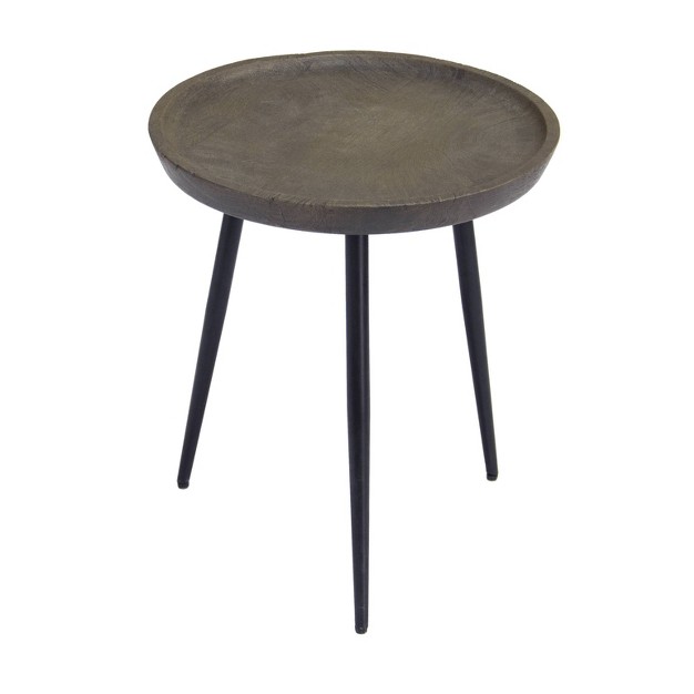 Belamy Eclectic Round Accent Table Gray Treasure Trove Accents