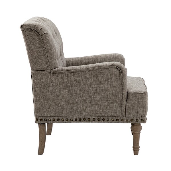 Geltrude Classic Upholstered Accent Arm Chair with Button Tufted Back by HULALA HOME