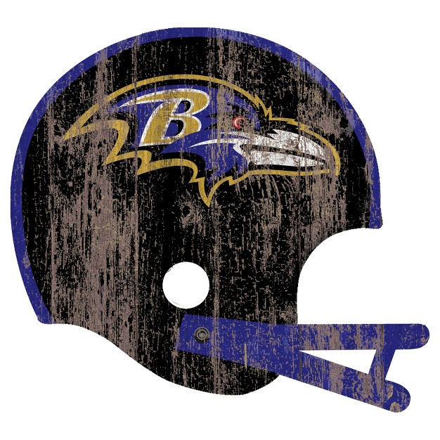 Nfl Baltimore Ravens Fan Creations Distressed Helmet Cutout Sign