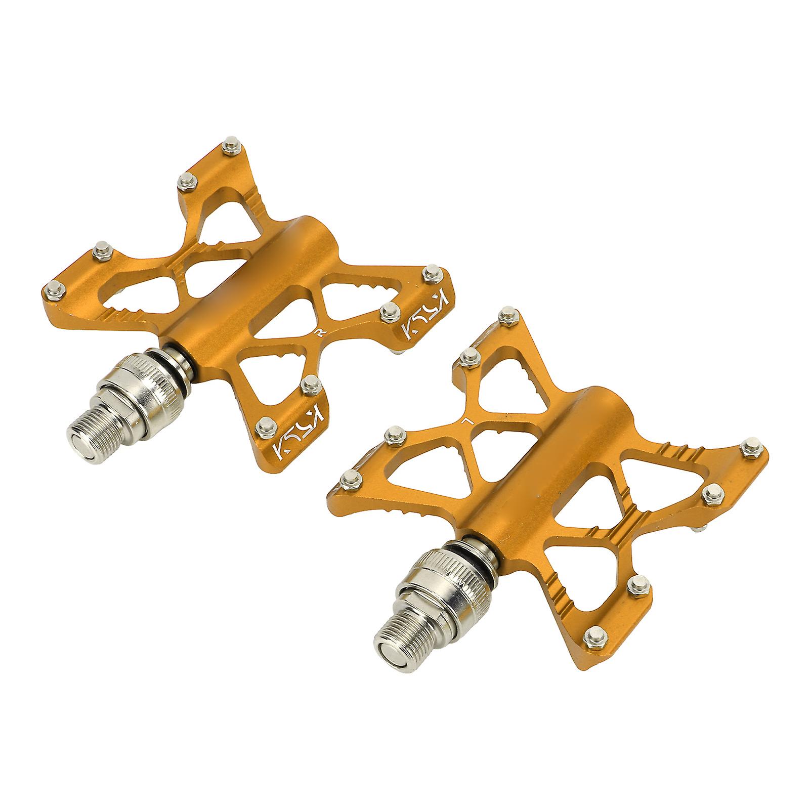 1 Pair Lp Litepro K5 Bicycle Quick Release Pedals Aluminum Alloy Bike Bearing Pedals For Road Mountain Folding Bikesgold