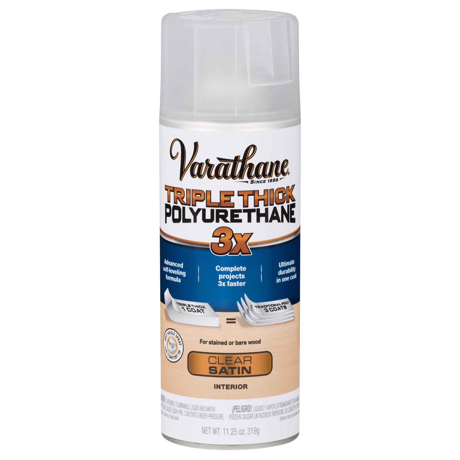 Varathane Transparent Satin Clear Water-Based Triple Thick Polyurethane 11.25 oz