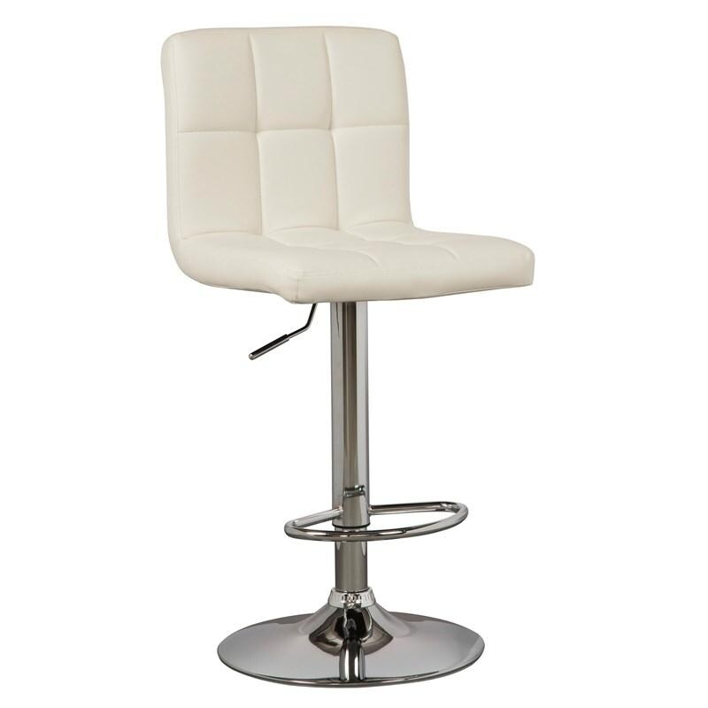 White Counter Bar Pub Height 360 Degree UPH Swivel Barstool (4 Pack) - 16.25 In. W X 45.0 In. H X 18.0 In. D