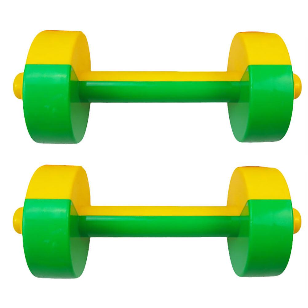 1 Pair Children Dumbbell Toy Plastic Dumbbell Toy Fitness Weight Lifting Dumbbell Gymnastic Equipment Props Early Educational Toys For Kids Gym Home (