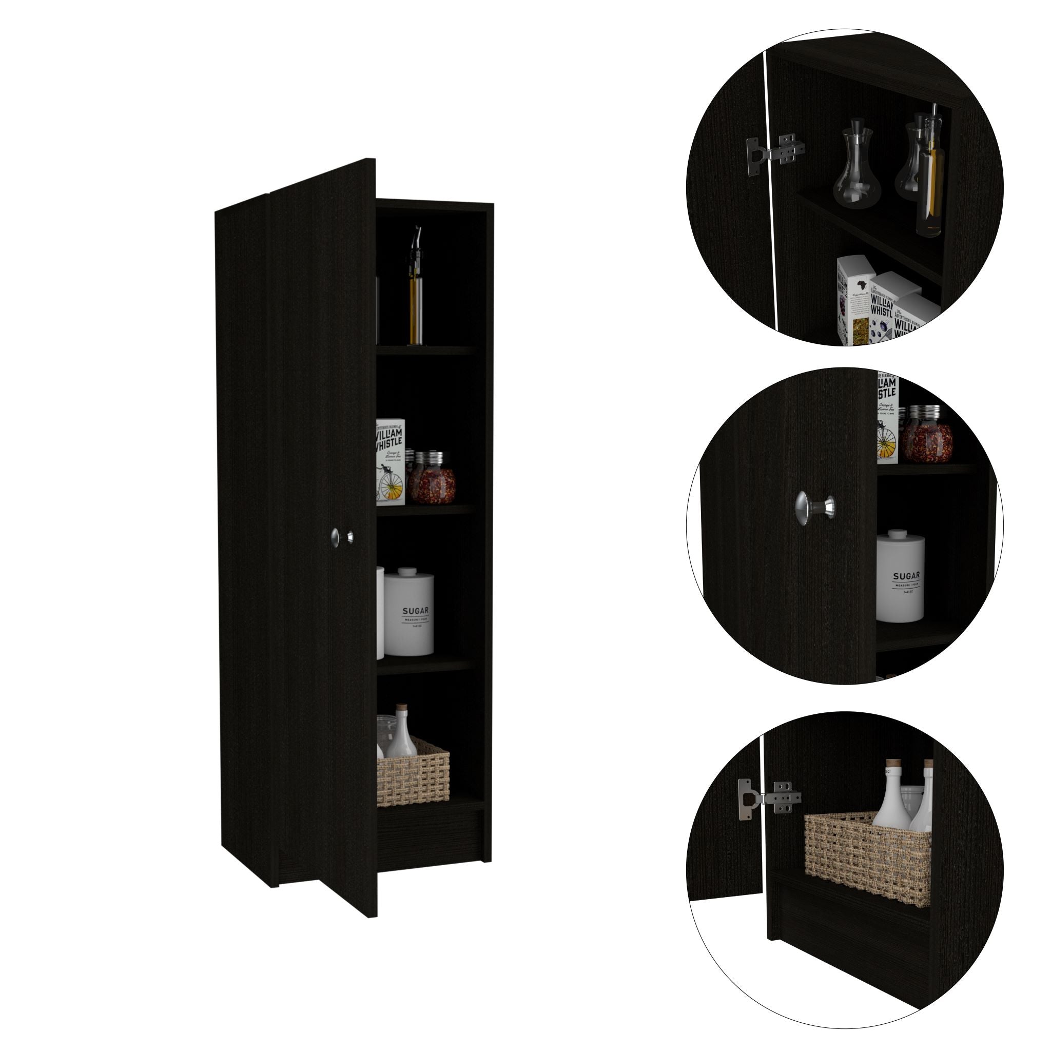 Boahaus Nimes Kitchen Cabinet (Black)