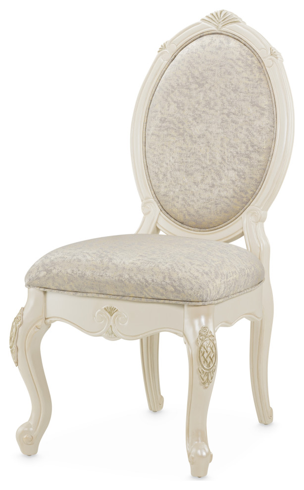 Michael Amini Lavelle Wood Dining Side Chair   Set of 2   Classic Pearl Ivory   Victorian   Dining Chairs   by Michael Amini  Houzz