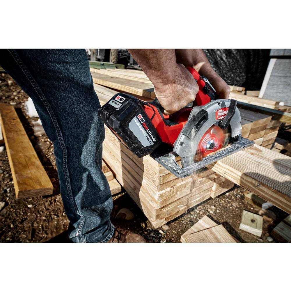 MW M18 FUEL 18V Lithium-Ion Brushless Cordless 7-14 in. Circular Saw Kit with One 12.0Ah Battery Charger Tool Bag 2732-21HD