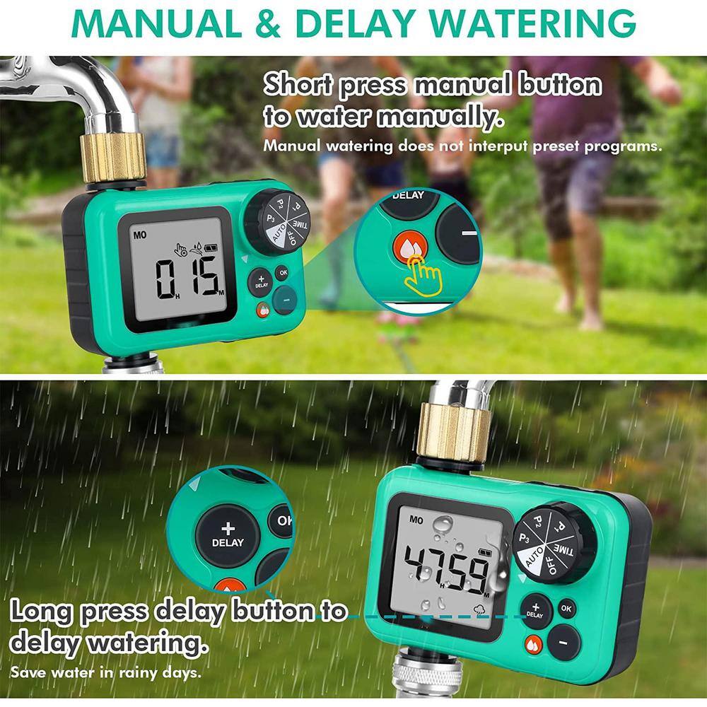 Cubilan Interval  7-Day Programmable Water Timer Sprinkler Timer with Dual Modes Garden Hose Timer with 3 Separate Programs B0BQYRLZX6