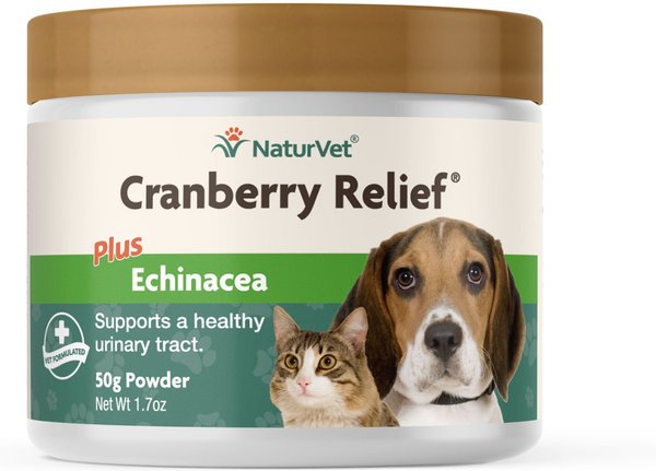 NaturVet Cranberry Relief Plus Echinacea Powder Urinary Supplement for Cats and Dogs