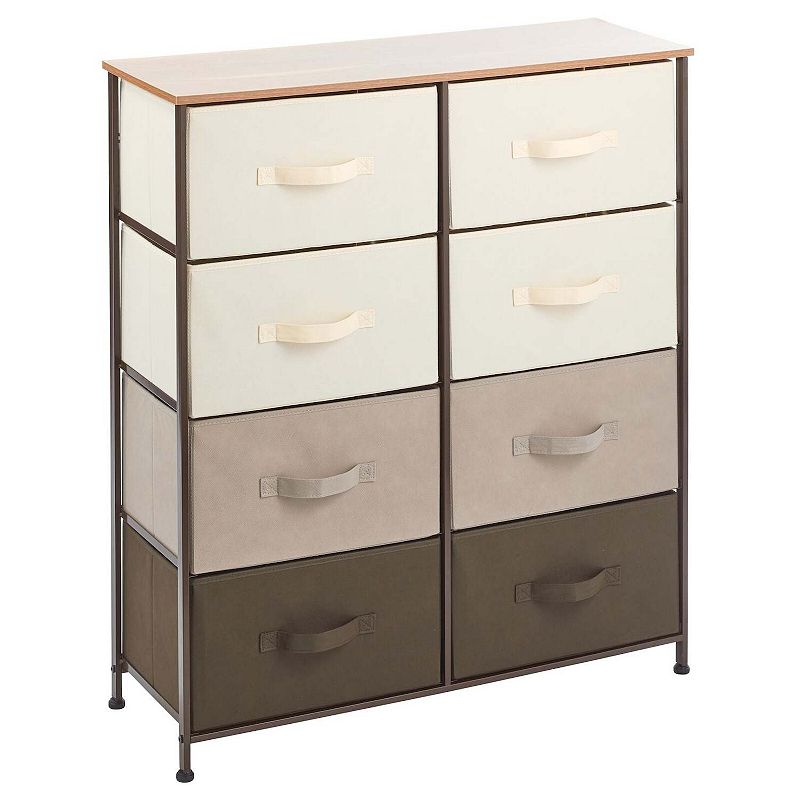 mDesign Vertical Dresser Storage Tower with 8 Drawers