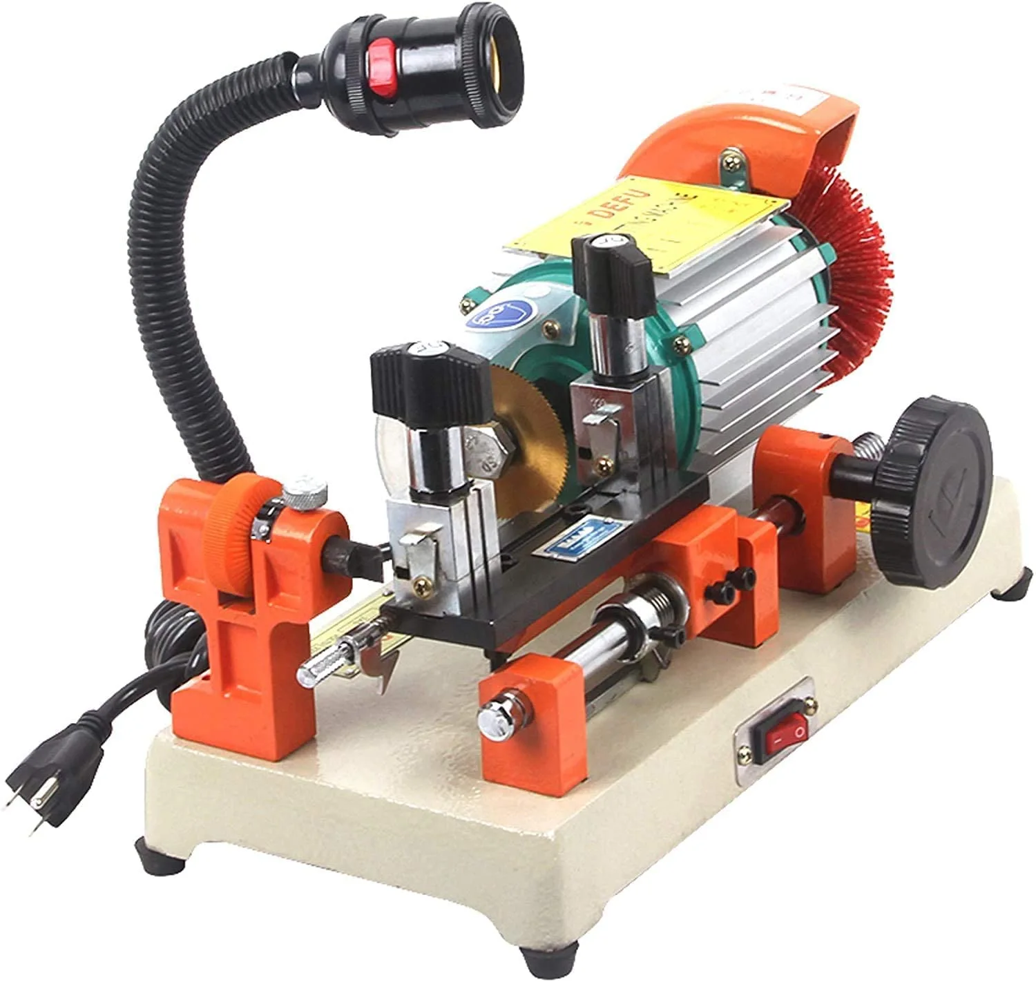 Slsy 110V Key Duplicating Cutting Machine， for 5 Types Models， Hand-Driven/ Automatic Duplicator Copy Machine Cutter Cutting Machine， 120W