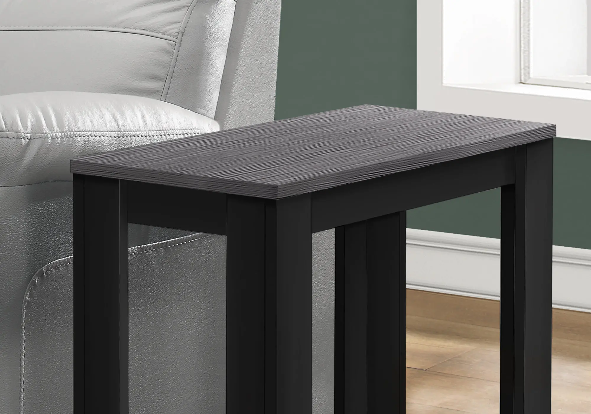 Milford Black Side Table with Gray Top