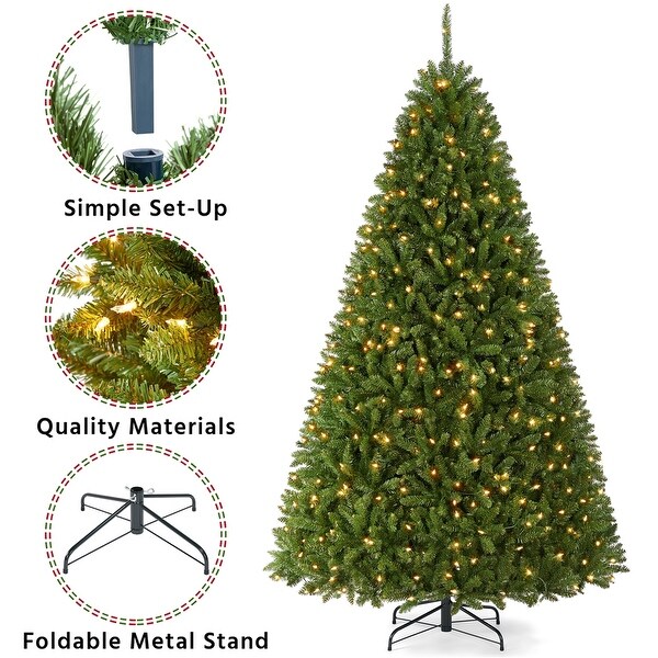 Yaheetech Premium PreLit Douglas Full Fir Thick Spruce Christmas Tree