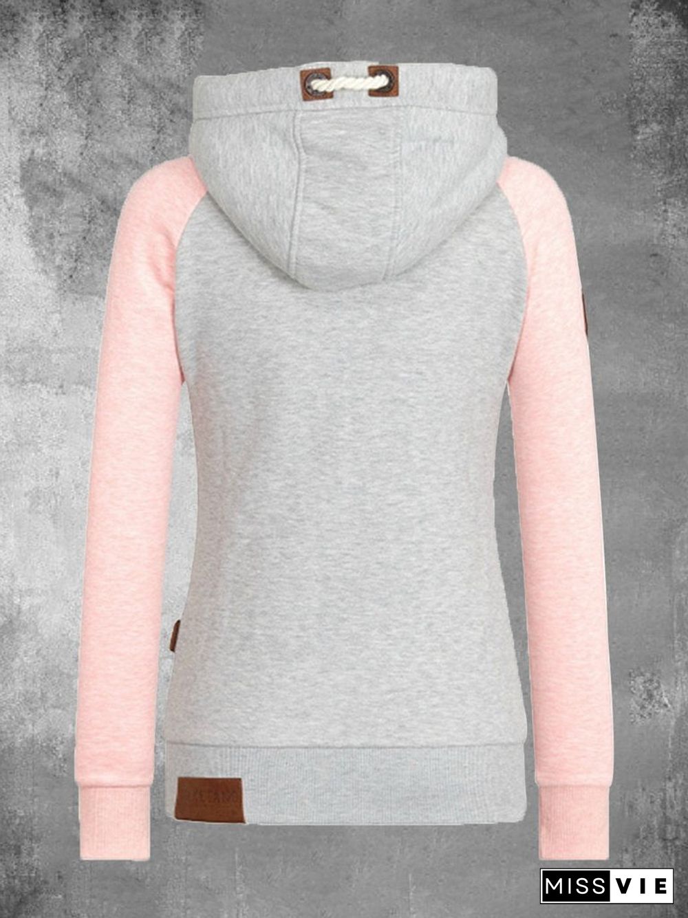 Women Color Joint Hoodie Top