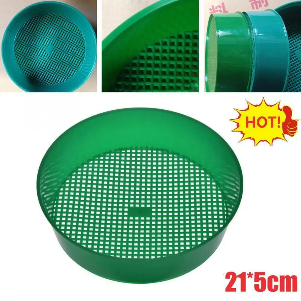 Plastic Mesh Gardening Garden Sieve Seed Dispenser Sifting Pan Sower Seed Spreaders Planter Seeder Tool Gardening Supplies