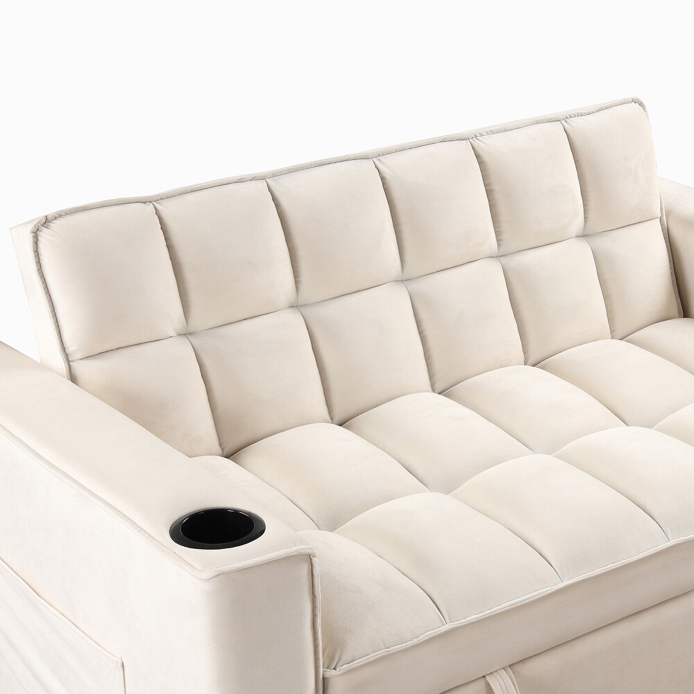 Sofa Bed with Cup Holder and USB Port