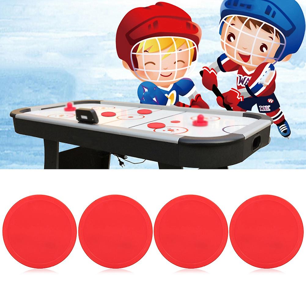 4 Pcs Plastic Air Ice Hockey Pucks Piece Replaceable For Tables Game Equipment(m)