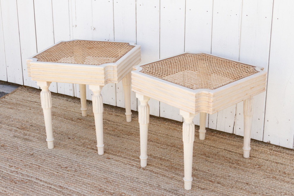 British Colonial Plantation Side Tables  Pair   French Country   Side Tables And End Tables   by De cor  Houzz