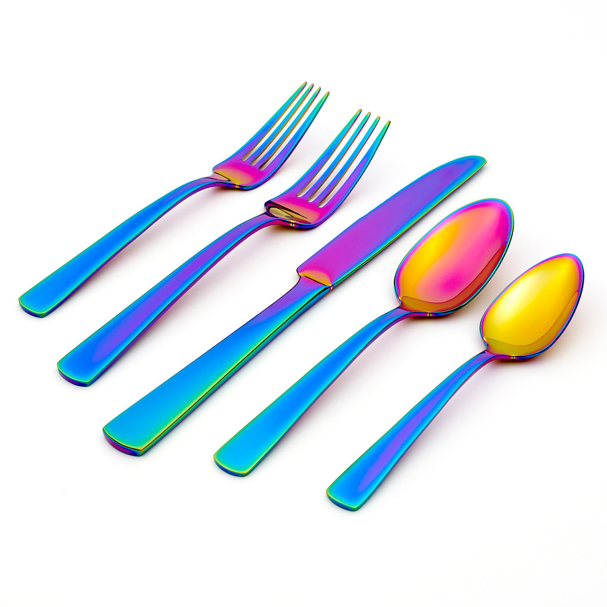 Aptitude Rainbow 23 Piece Everyday Flatware Set