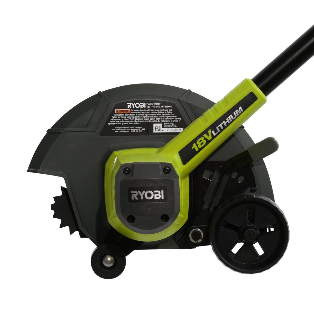 RYOBI ONE+ 18V 9 in. Cordless Battery Edger (Tool Only) P2300BTL