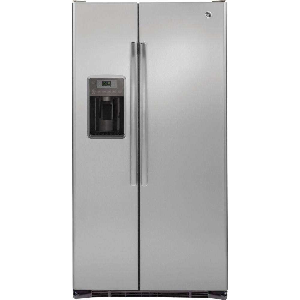 GE 21.9 cu. ft. Side by Side Refrigerator in Stainless Steel Counter Depth GZS22DSJSS