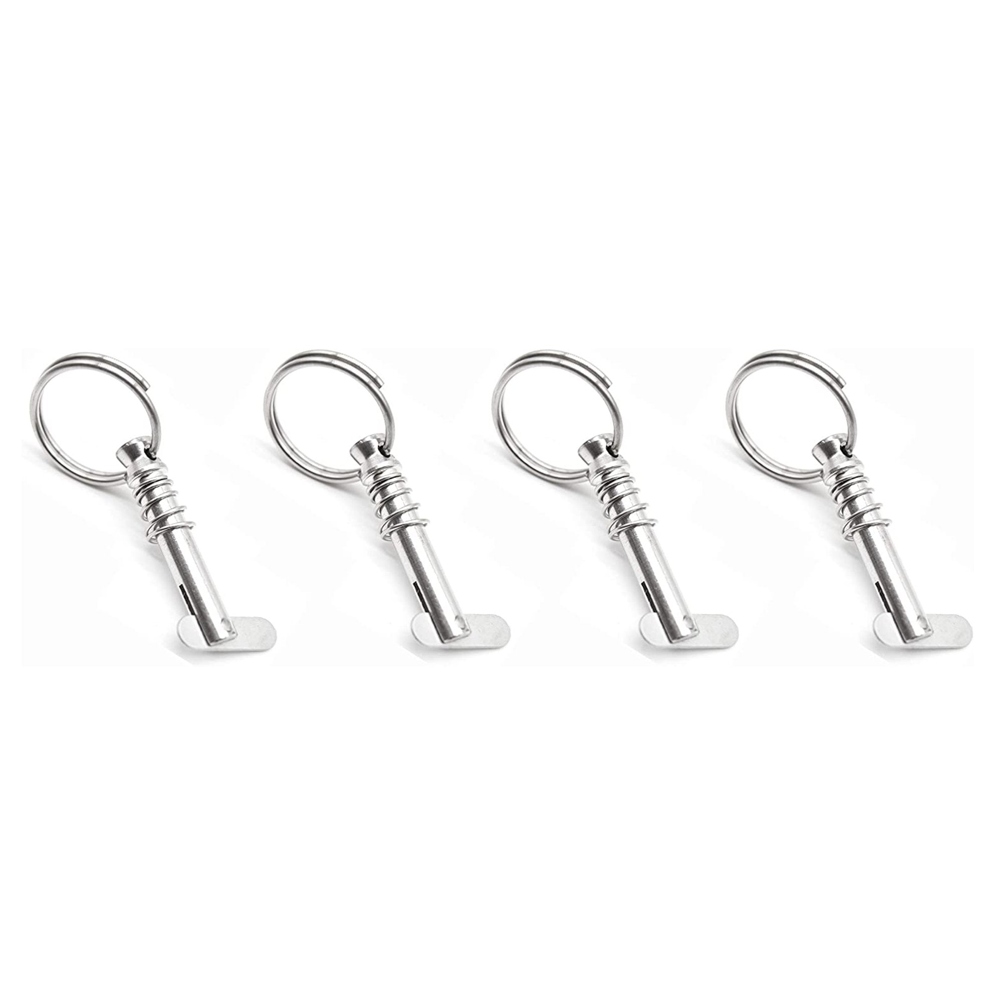 MARINE CITY 316 Stainless Steel Quick Release Pins with Drop Cam and Spring 1/4 Inches x 1 Inch Grip for Boat Bimini Top Deck Hinge Pack of 6