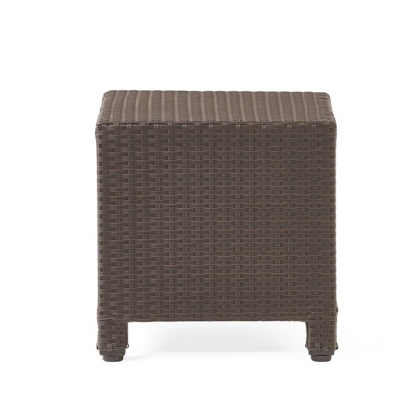 Clean Cube Shape Wicker Coffee Table