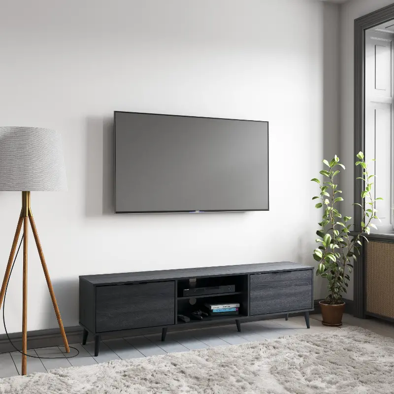 Cole Gray TV Stand with Storage