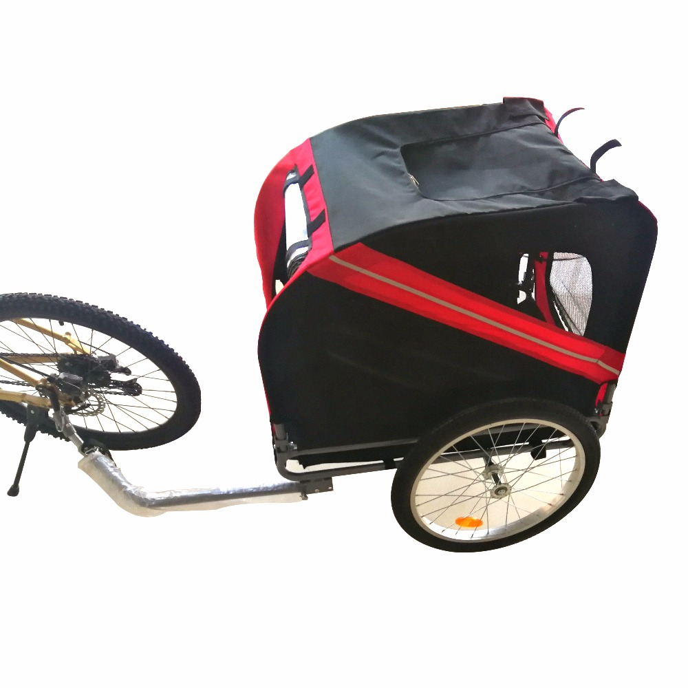 approval high quality dog bike trailer bicycle pet trailer to Europe