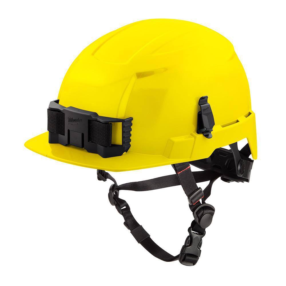 MW BOLT Yellow Type 2 Class E Front Brim Non-Vented Safety Helmet 48-73-1323