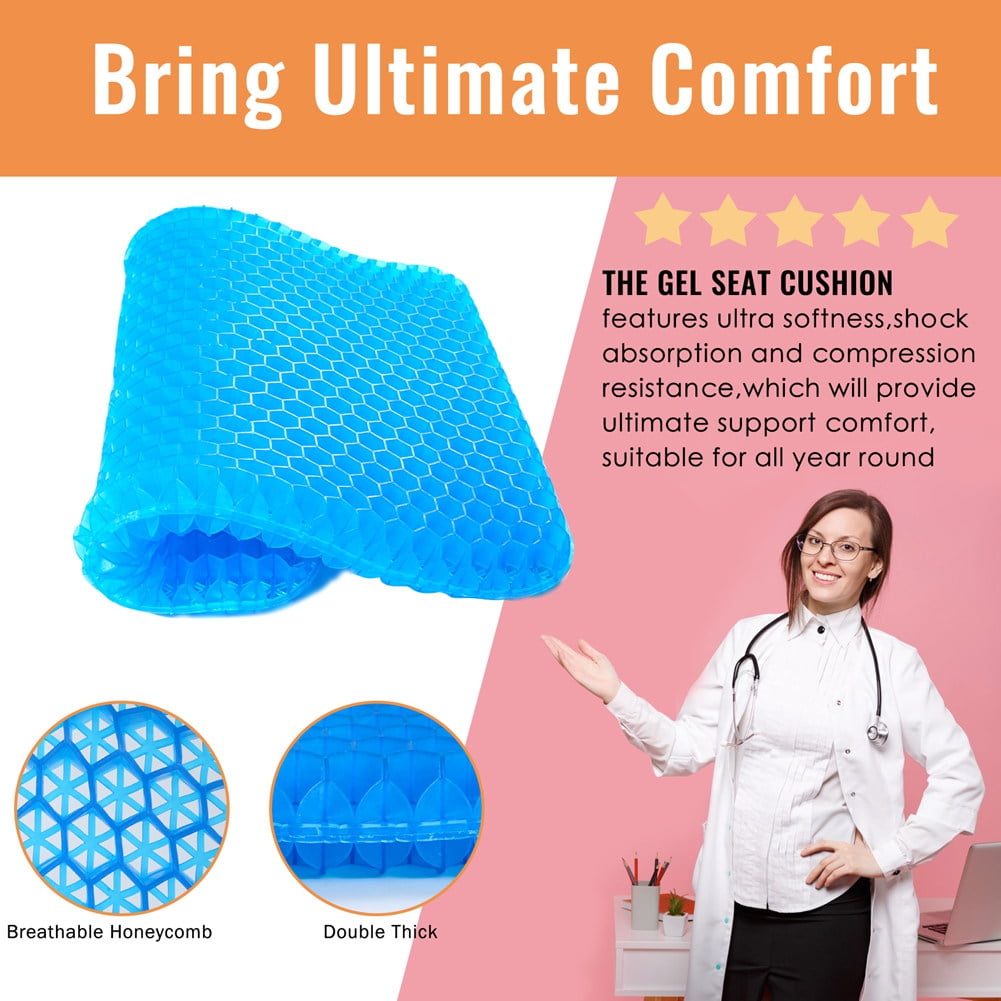 Yajuhoy Gel Seat Cushion， Cooling Thick Honeycomb Design for Office Chair