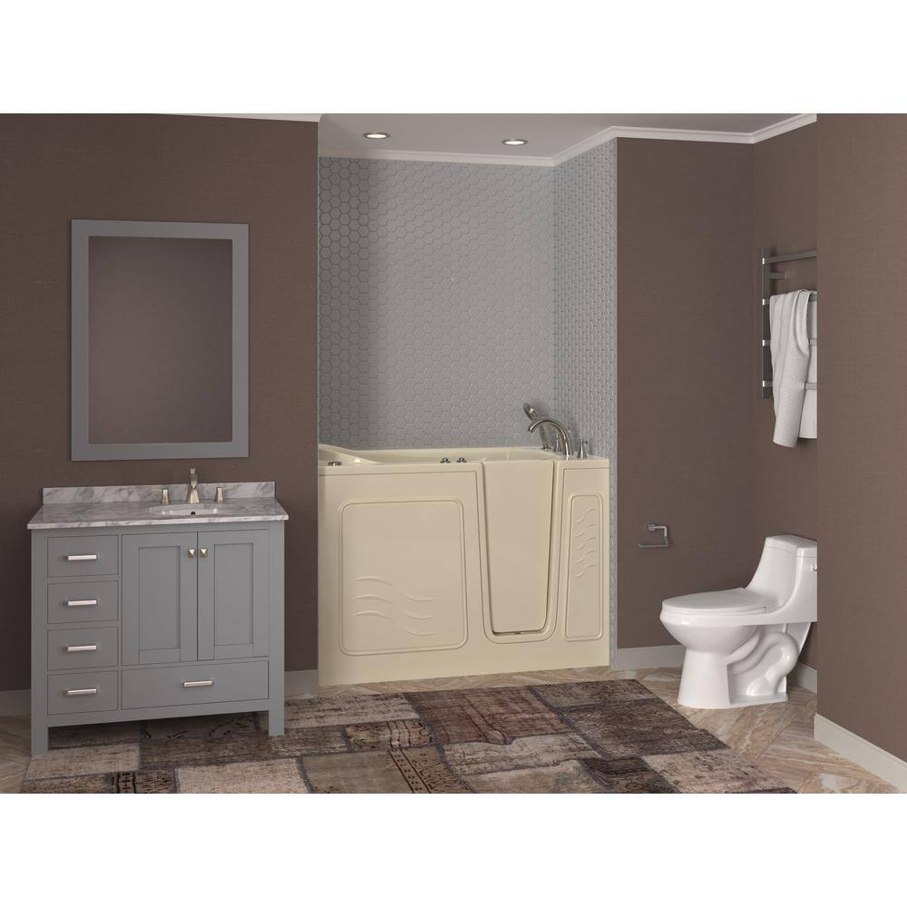 Universal Tubs HD Series 30 in. x 53 in. Right Drain Quick Fill Walk-In Air Tub in Biscuit HD3053RBA