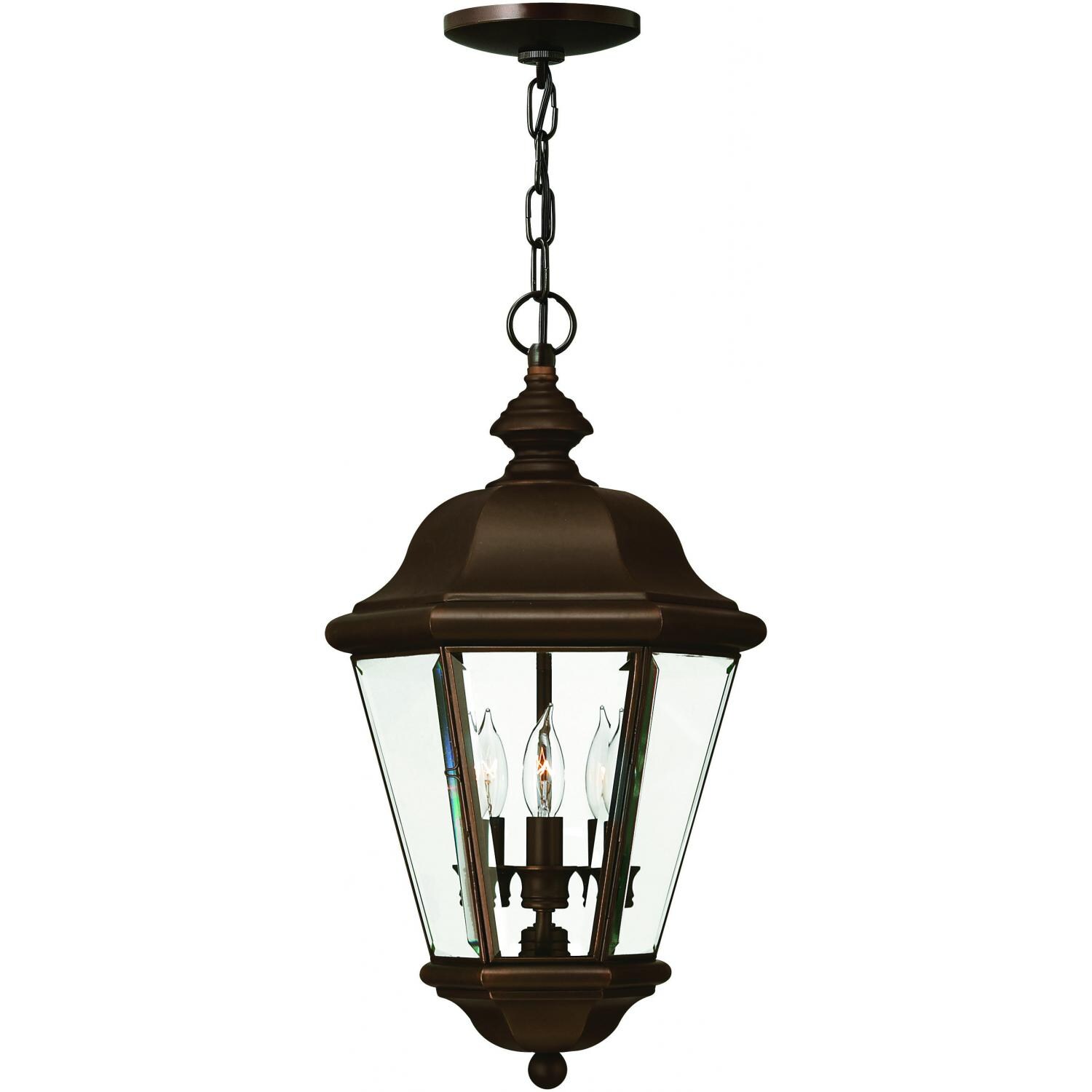 Hinkley Lighting Clifton Park Three Light 19-Inch Outdoor Hanging Lantern