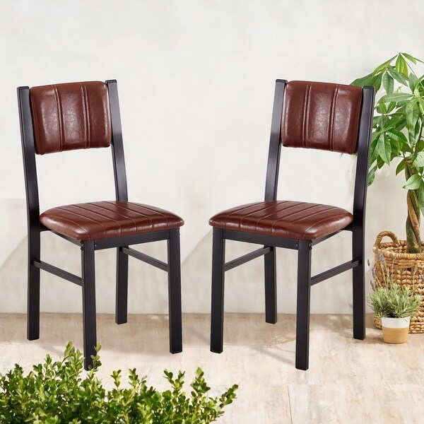 Dining Chairs Upholstered Side Chairs Faux Leather Dining Chairs For Kitchen or Dining Room(Set of 2)