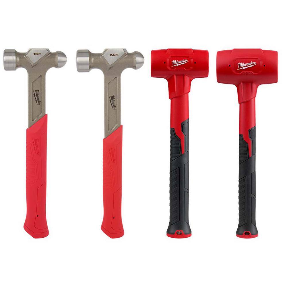 MW Dead Blow and Ball Peen Hammer Set (4-Piece) 48-22-9130-9131-9150-9151