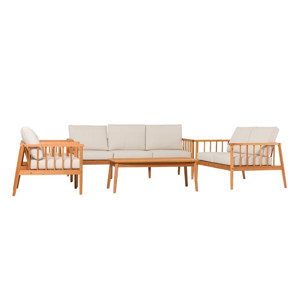 Middlebrook 5 Piece Modern Solid Wood Patio Set